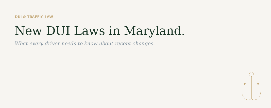 New DUI laws in Maryland — what every driver needs to know by Cochran and Chhabra Law Group Annapolis